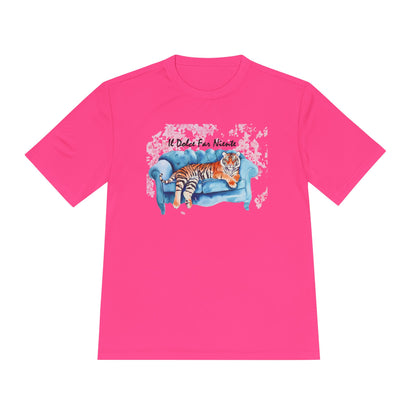 Women's Novelty Tshirt - Watercolor Tiger On Couch il Dolce Far Niente