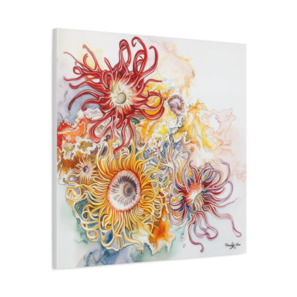 Canvas Art - Coastal Watercolor Sea Anemones