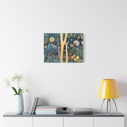 Canvas Art - Decorative Forest Inspired By Gustav Klimt Wall Art