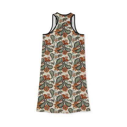 -Women's Clothing - Paisley Cougar Racerback Dress