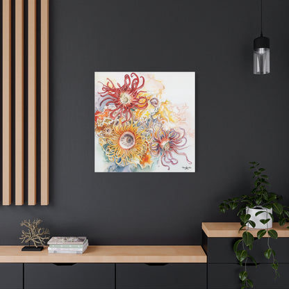 Canvas Art - Coastal Watercolor Sea Anemones
