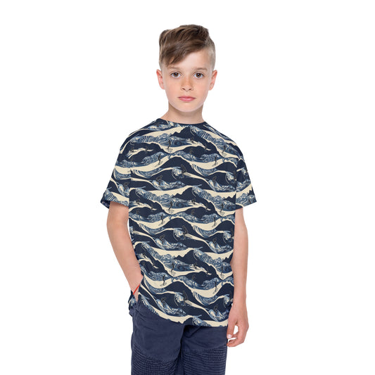 Kids Tshirt - Surfers On Ocean Waves