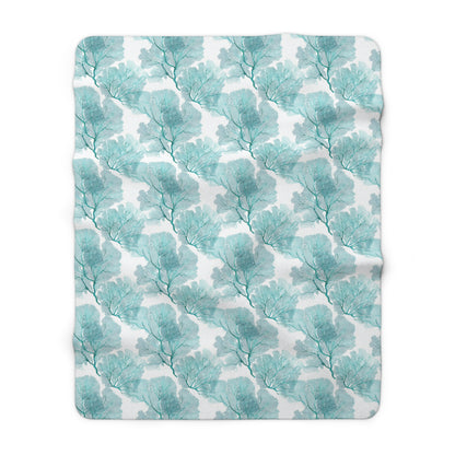 Sherpa Fleece Blanket - Coastal Sea Fans