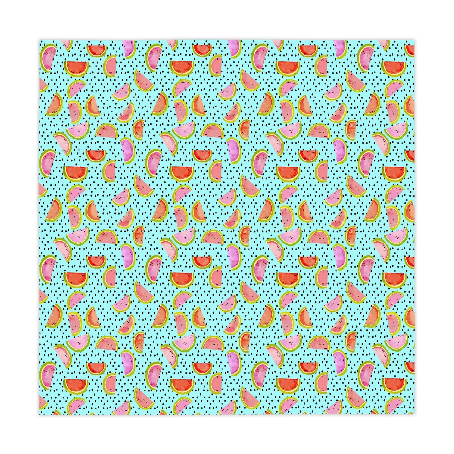 Square Tablecloth - Summer Watermelon & Polka Dot Seeds