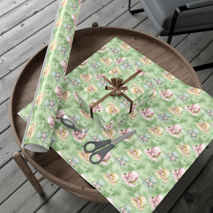 Wrapping Paper - Vintage Watercolor Easter Bonnet Gift Wrap