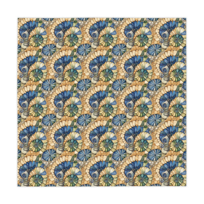 Square Tablecloth - Coastal Seashell Mosaic Home Decor for Beach Lovers