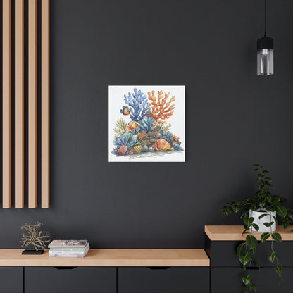 Canvas Art - Underwater Coral Reef Wall Decor