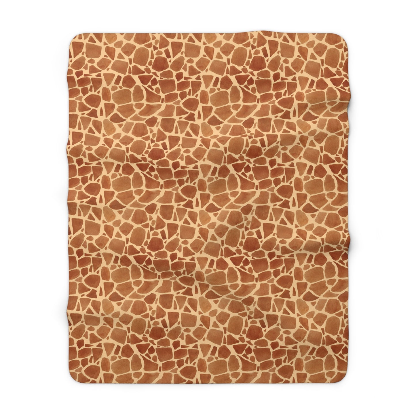 Sherpa Fleece Blanket - Giraffe Hide Animal Fur