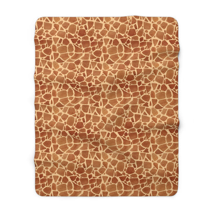 Sherpa Fleece Blanket - Giraffe Hide Animal Fur