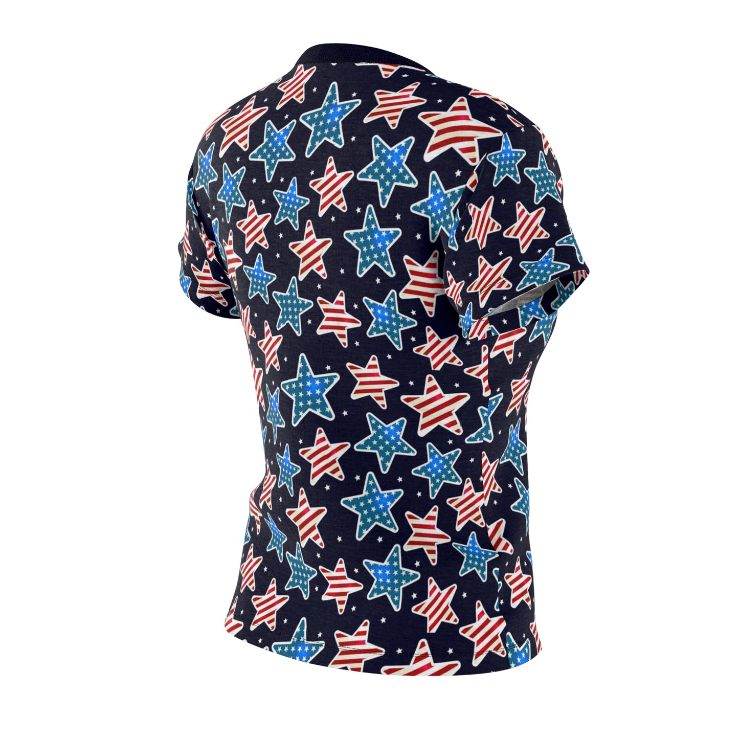 Women's Tee - Fourth Of July American Stars in U S Flag Colors Celebration Shirt