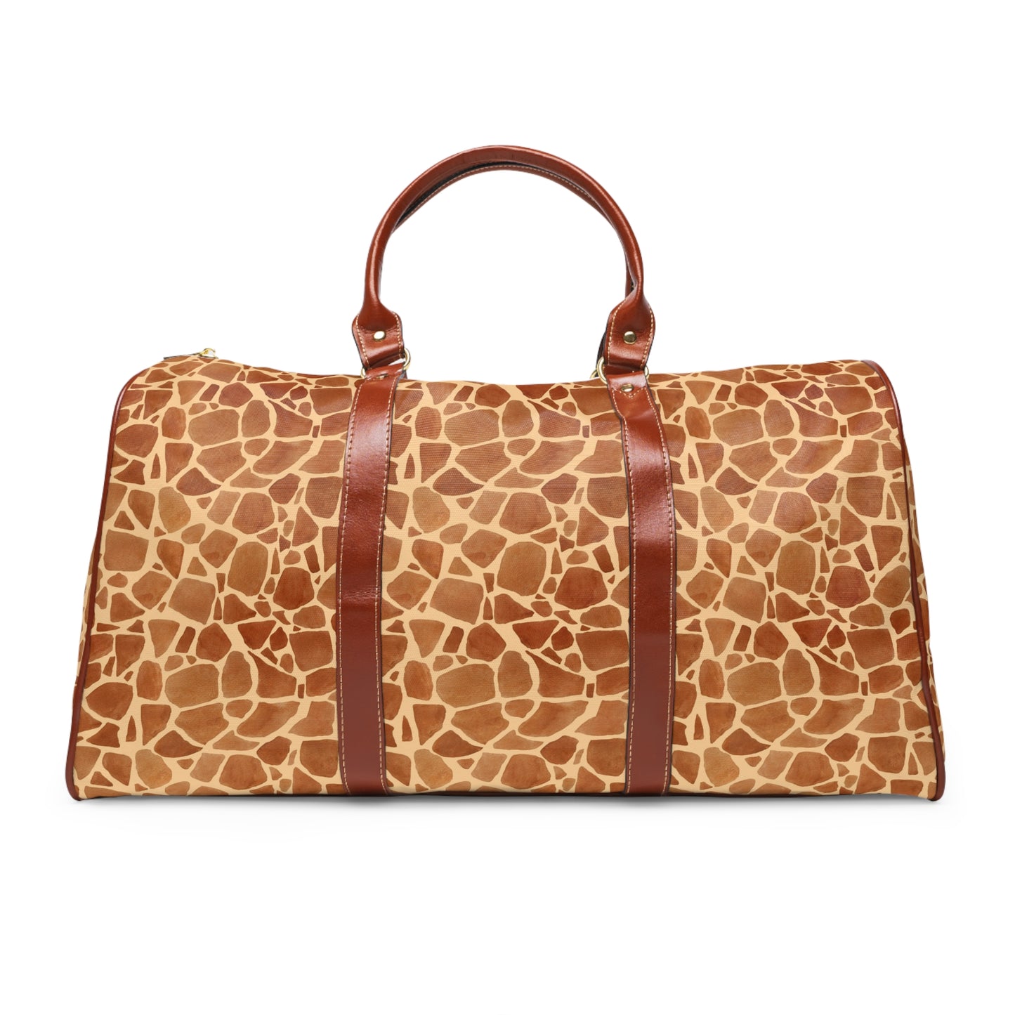 Duffle Bag - Giraffe Print Duffle Bag in Orange and Tan Hues