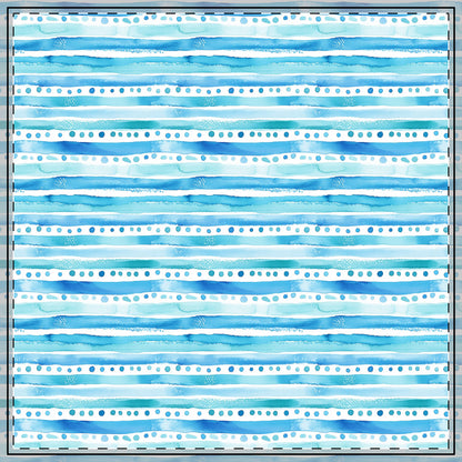 Tablecloth - Coastal Watercolor Blue Stripe Tablecloth