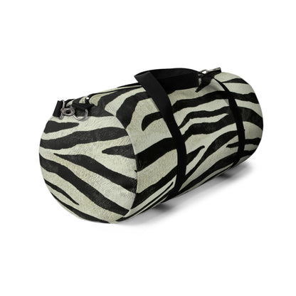 Duffel Bag - Zebra Stripes, Trendy Faux Fur, Travel, Gym And Overnighter Duffel Bag