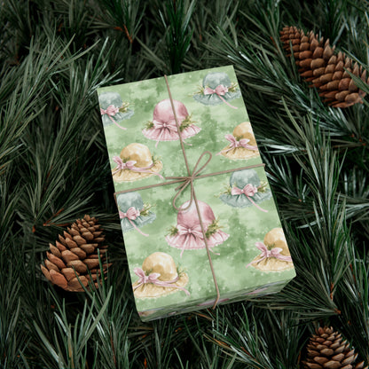 Wrapping Paper - Vintage Watercolor Easter Bonnet Gift Wrap