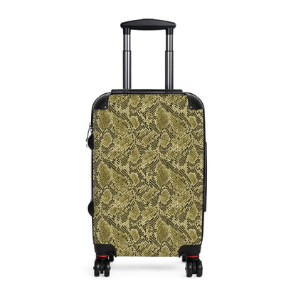 Suitcase - Faux Snakeskin Green Hues Traveler Adventure Luggage