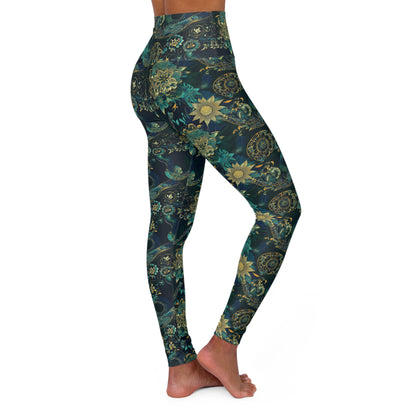 Yoga Leggings - Mandalas Year Of The Snake Athleisure Wear