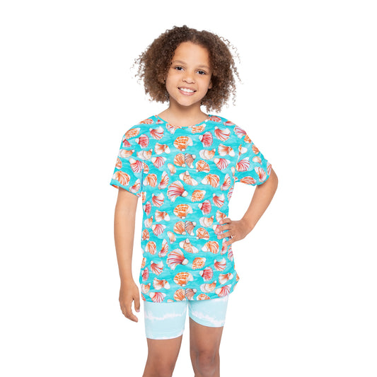 Kids Tshirt - Colorful Beach Shells Jersey For Summer