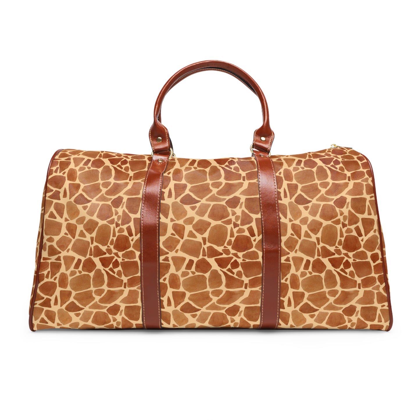 Duffle Bag - Giraffe Print Duffle Bag in Orange and Tan Hues