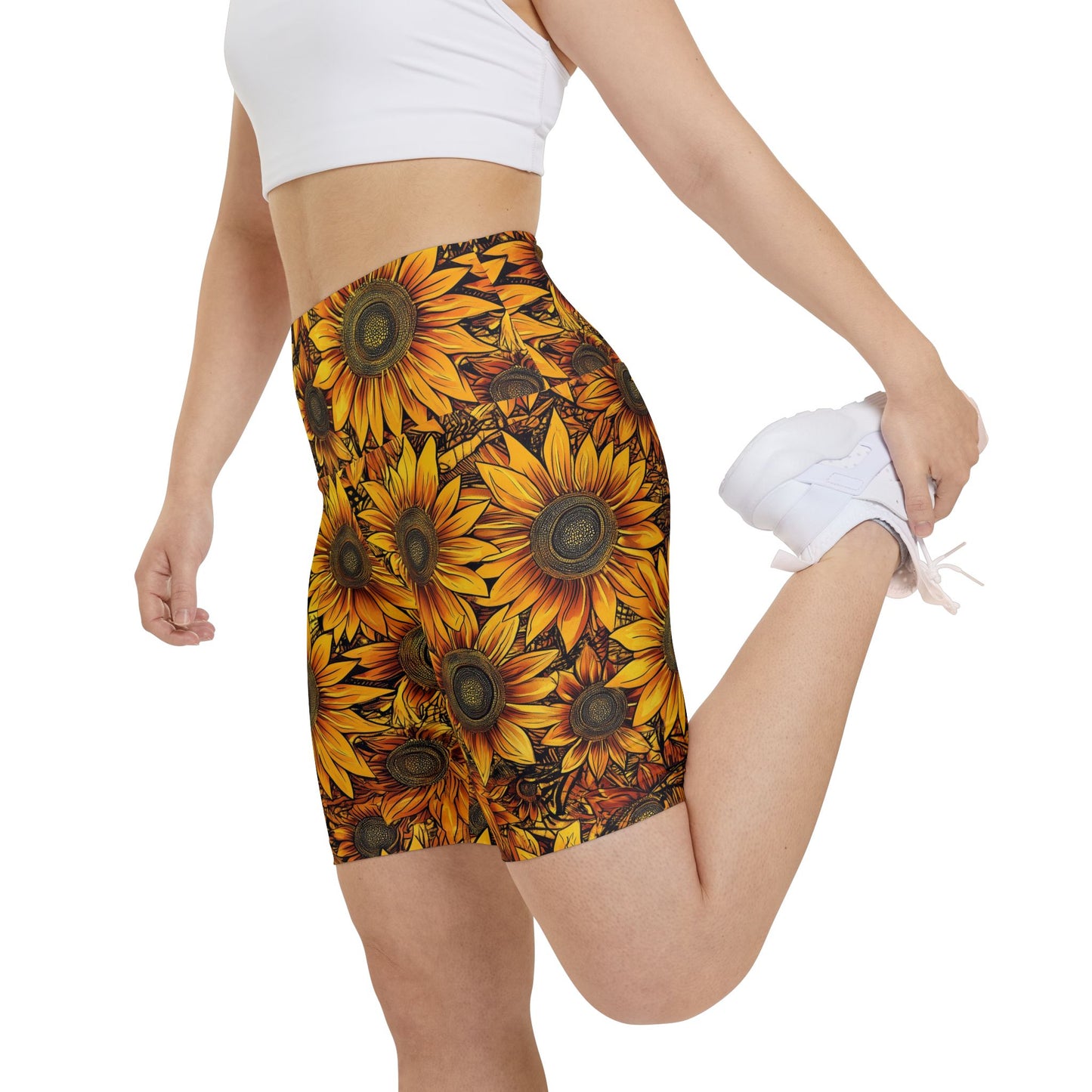 Women's Shorts - Summer Sunflowers Athletic Wear