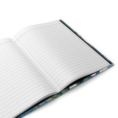 Hardcover Journal - White Gardenias Garden With Hummingbird
