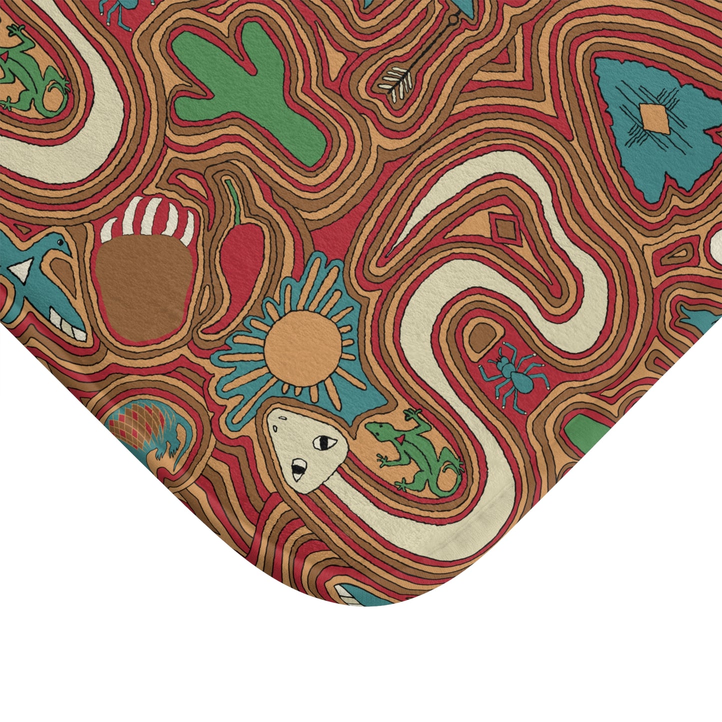 Bath Mat - Southwestern Native American Desert Animals