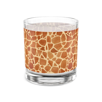 Glassware - Rocks Glass 10oz Giraffe Print for Unique Cocktails and Gifts