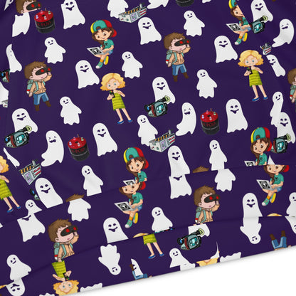 Children's Hoodie - Ghost Hunting Kids With High Tech Equipment And Smiling Ghosts