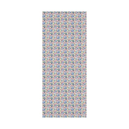 Wrapping Paper - Gold Outlines On Watercolor Easter Eggs In Pastels