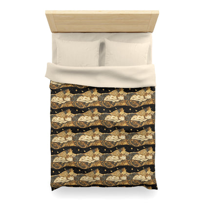 Duvet Cover – Persian Dreams and a Cat Under the Night Sky