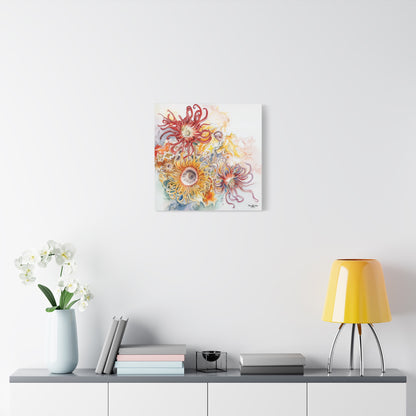 Canvas Art - Coastal Watercolor Sea Anemones