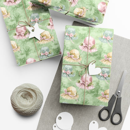 Wrapping Paper - Vintage Watercolor Easter Bonnet Gift Wrap