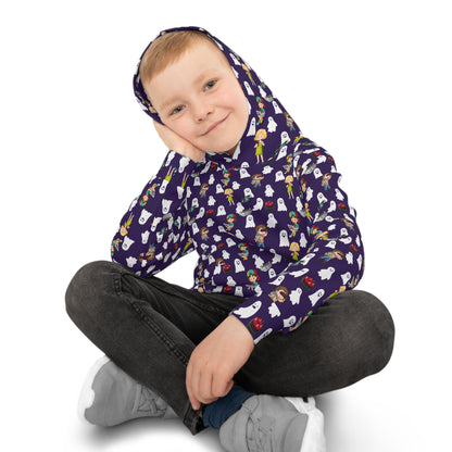 Children's Hoodie - Ghost Hunting Kids With High Tech Equipment And Smiling Ghosts